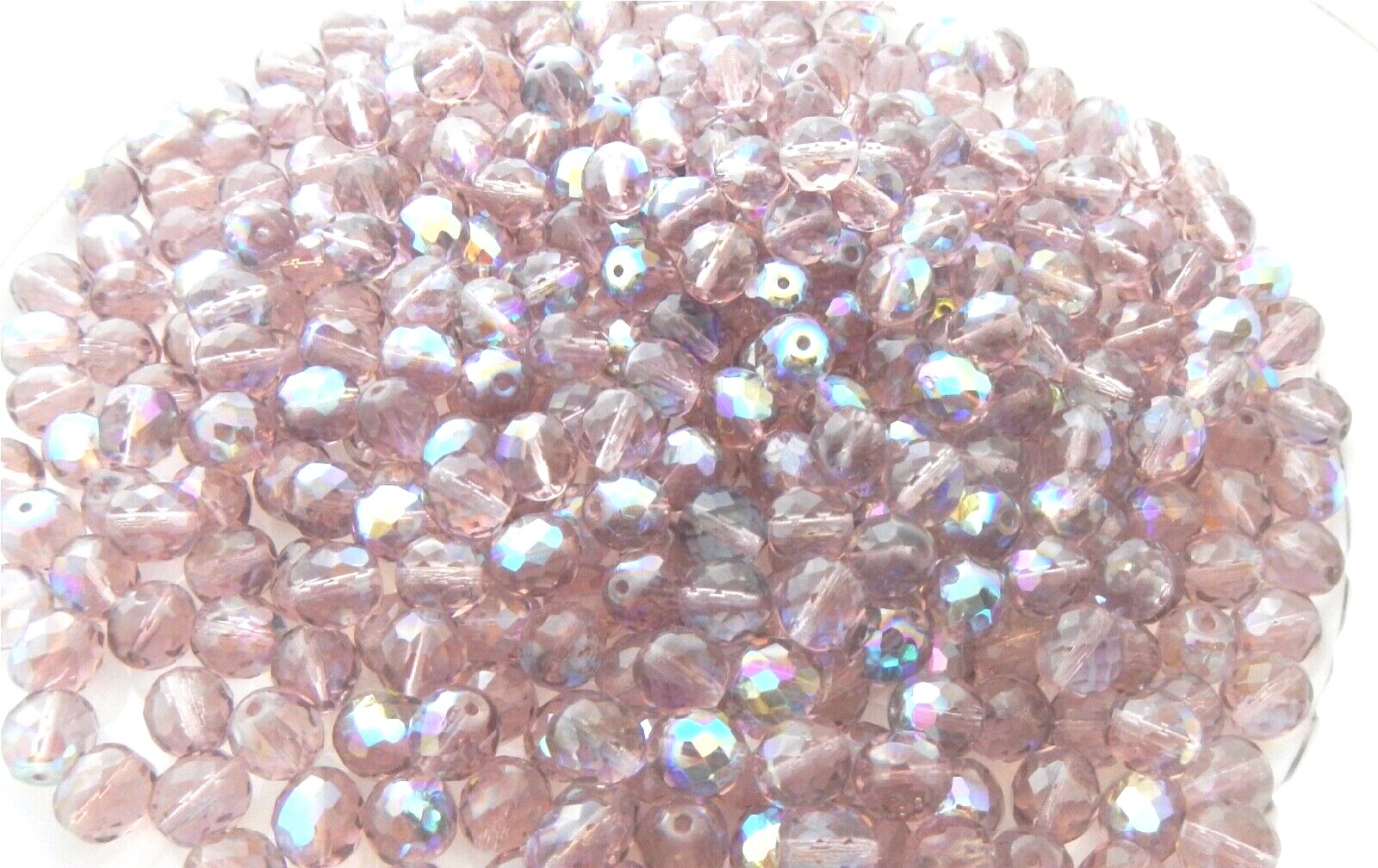 1200 Pcs 4mm Czech Glass Fire Polished Faceted Beads – LIGHT AMETHYST AB