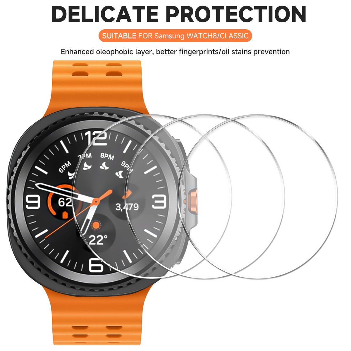 Tempered Glass for Samsung Galaxy Watch 8Classic/8 40/44mm Screen Protector Film