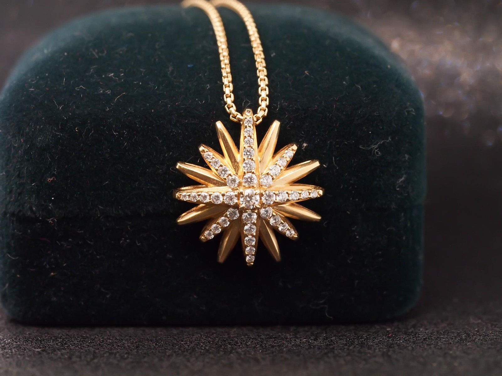 Estate David Yurman Starburst Pendant Necklace 20mm – VHK#948A