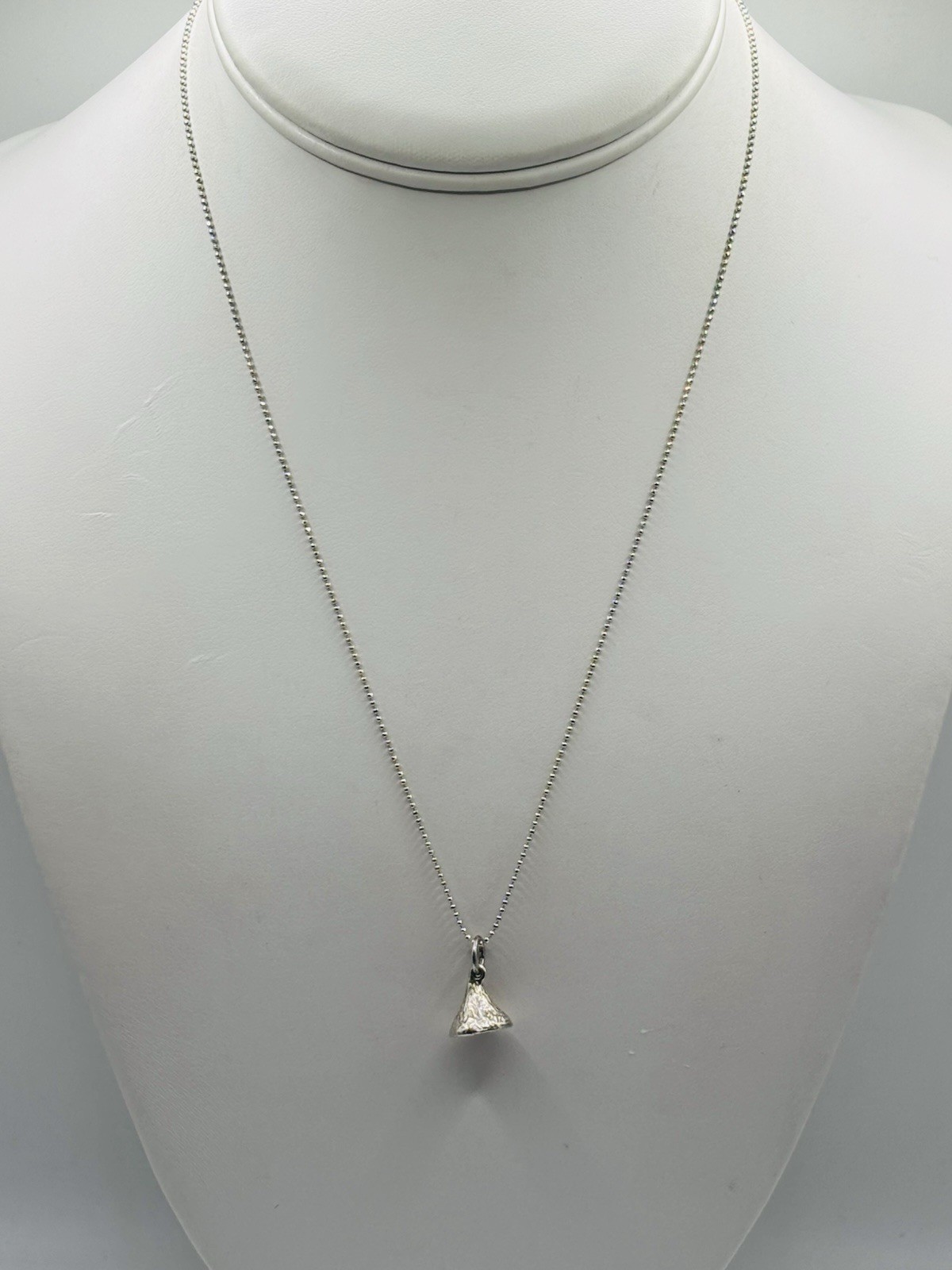 VTG Christmas Solid Sterling Silver 925 Mini Hershey’s Kiss Pendant Necklace 18”