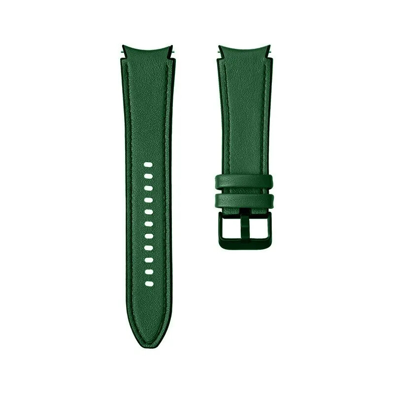 20mm Curved TPU Leather Strap for Samsung Galaxy Watch 7 6 5 4 40mm 44mm 43 47mm