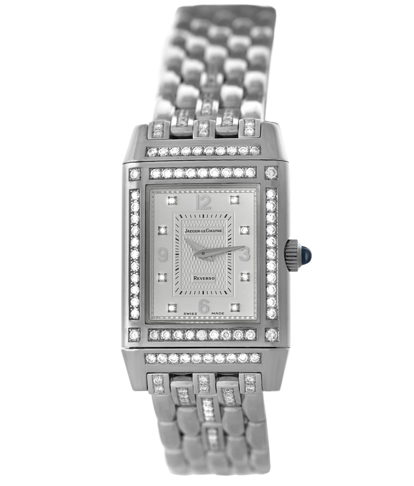 Jaeger-LeCoultre Reverso 267.3.08 Diamond 106 Gr. 18k White Gold 21 x 28MM Watch