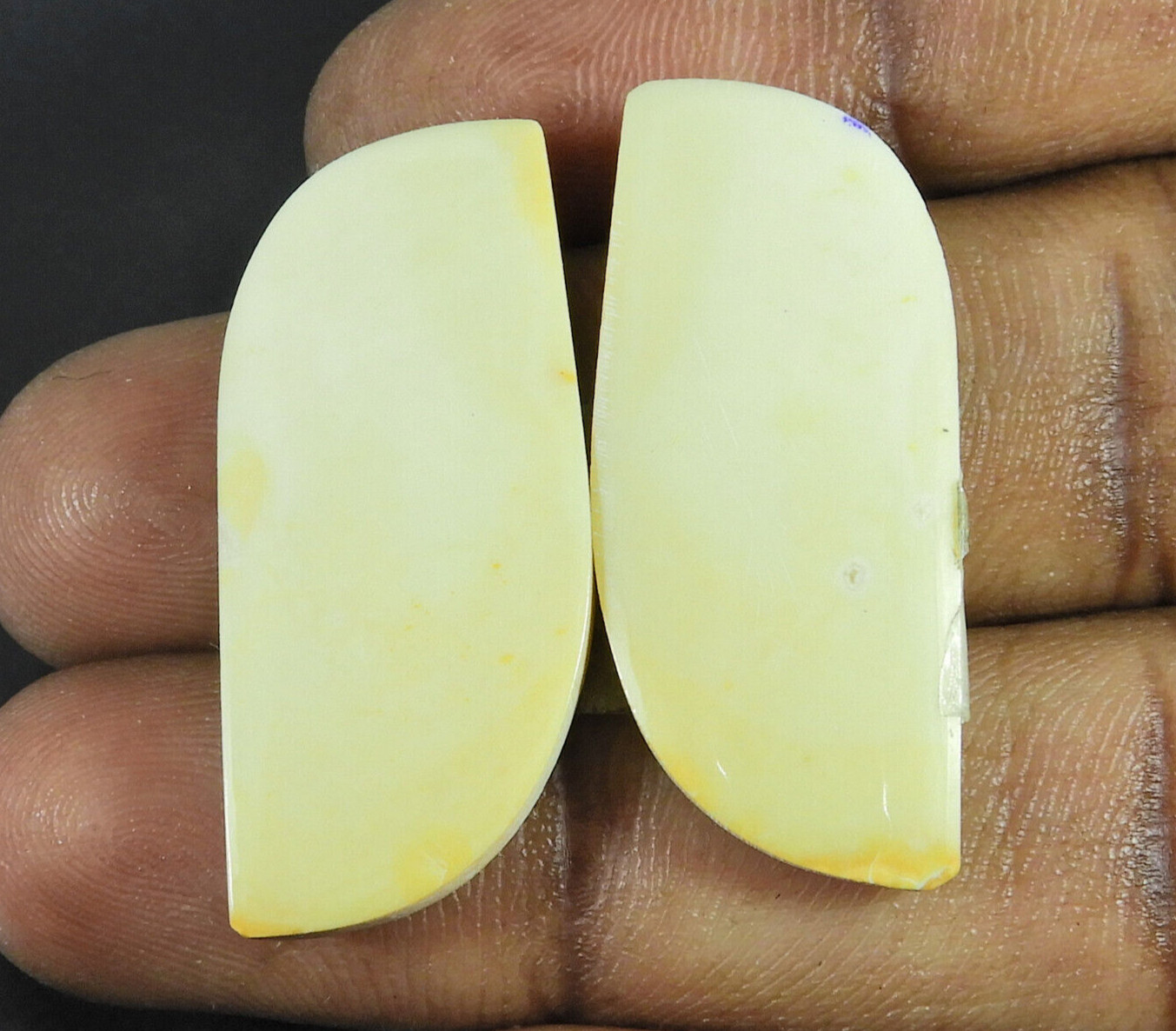 36 Ct. Natural Picture Jasper Pair Cabochon Loose Gemstone Size 30X15 mm Rk-132