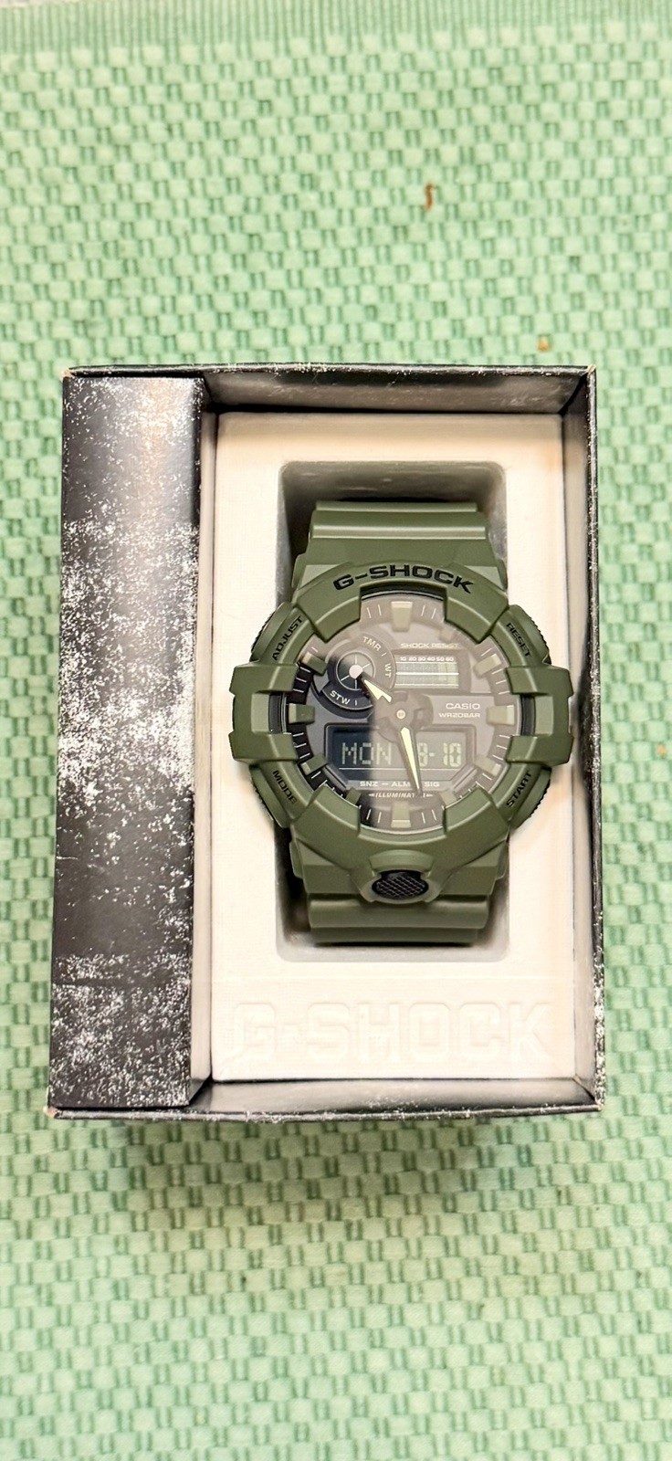 Casio G-Shock Olive Green Utility Ana Digi World Time Watch GA-700UC-3A