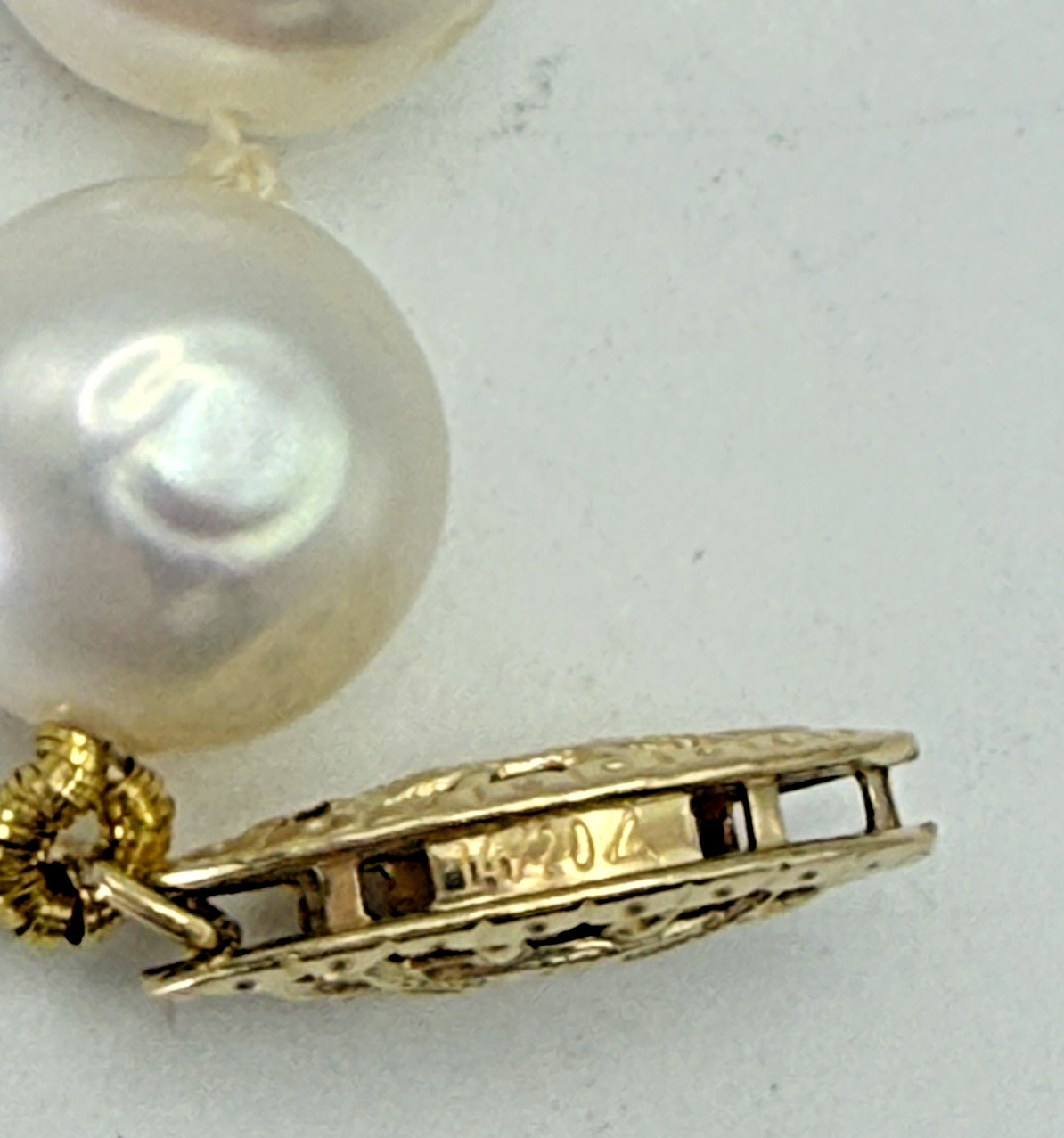 Freshwater Button Pearl Necklace Clip On Earrings Set 14K/20 Gold Filled Clasp