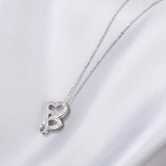To My Mom Infinity Heart Necklace Gift Box Mother’s Day Birthday Gift