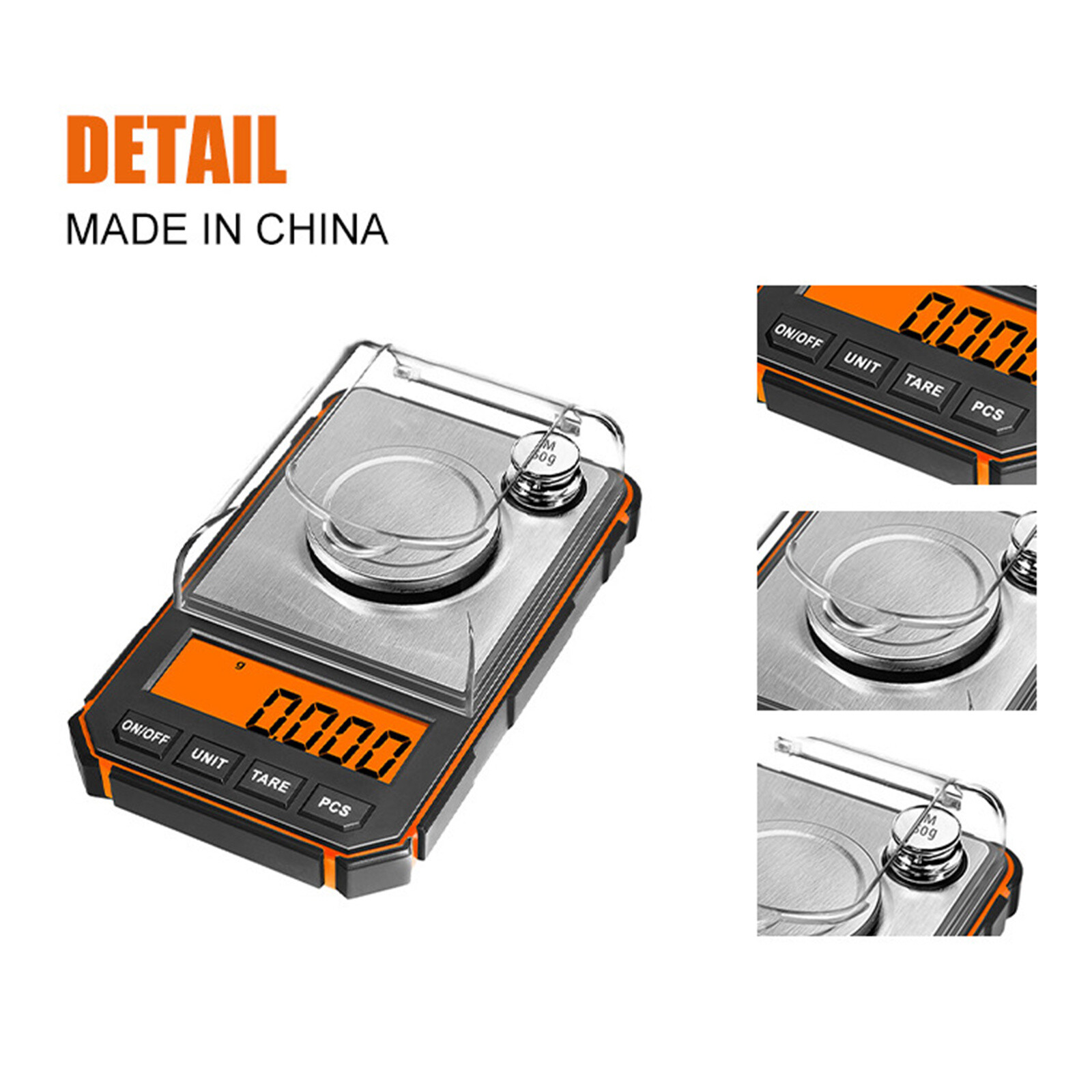 0.001g Mini Electronic Scale Scale Precision Milligram 50g Calibration Weights