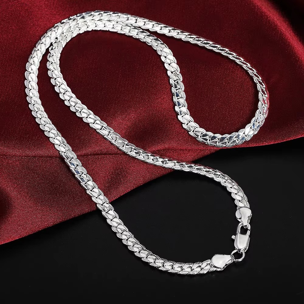 Sterling Silver Thick Solid 925 Italy Men’s Figaro Chain Necklace Bracelet