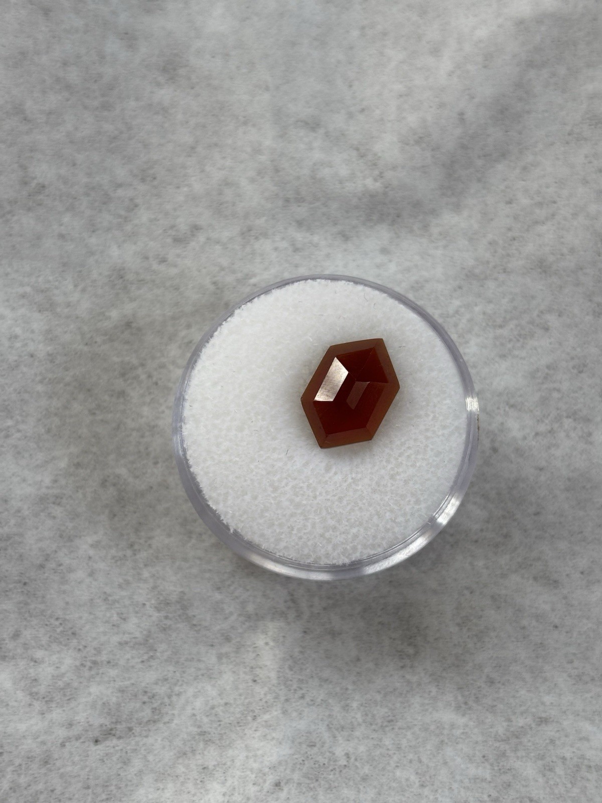 3.45 CT Hessonite Garnet Pakistan Natural Stone Loose Stone Hexagon Fancy Cut