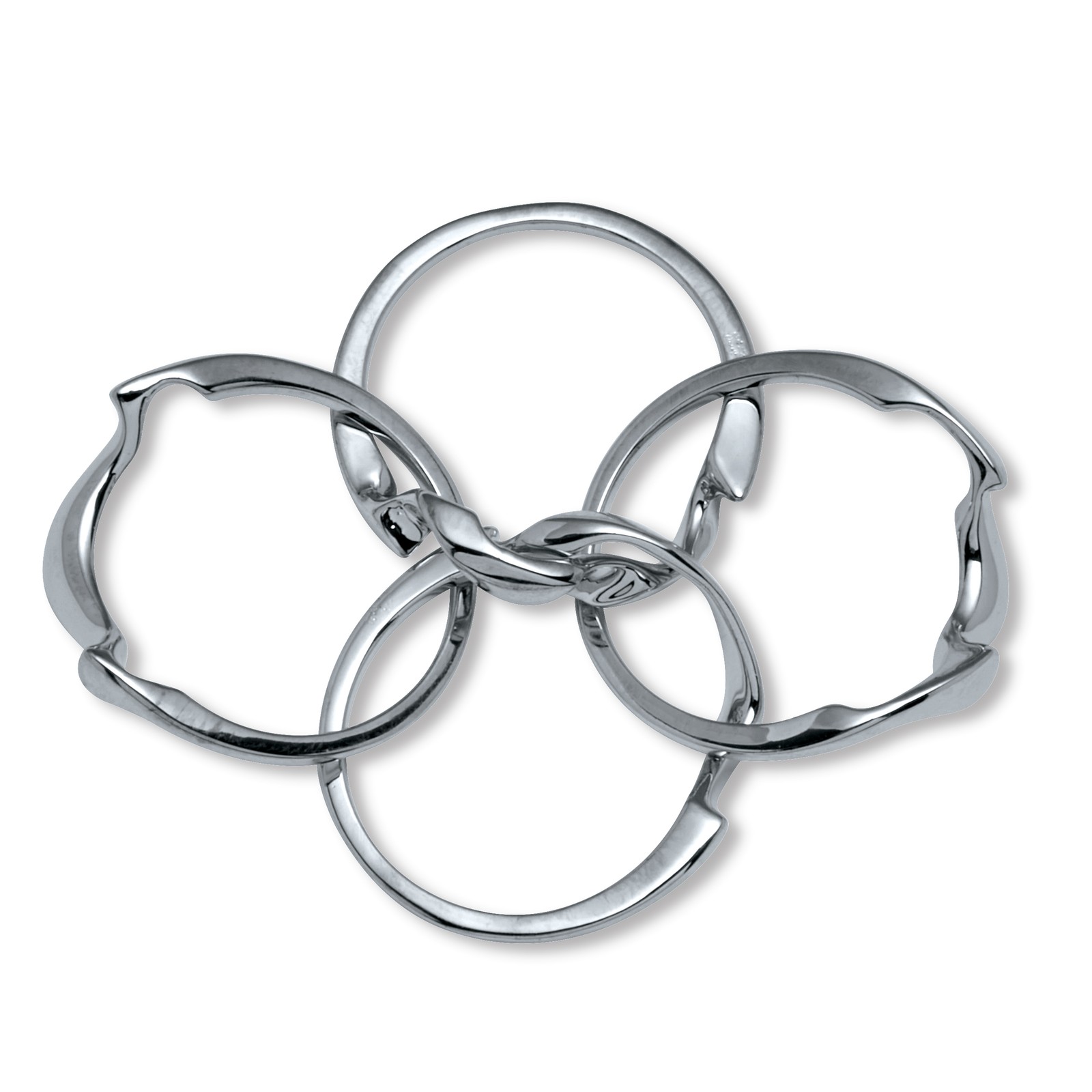 Platinum-Plated Commitment Symbol Puzzle Ring
