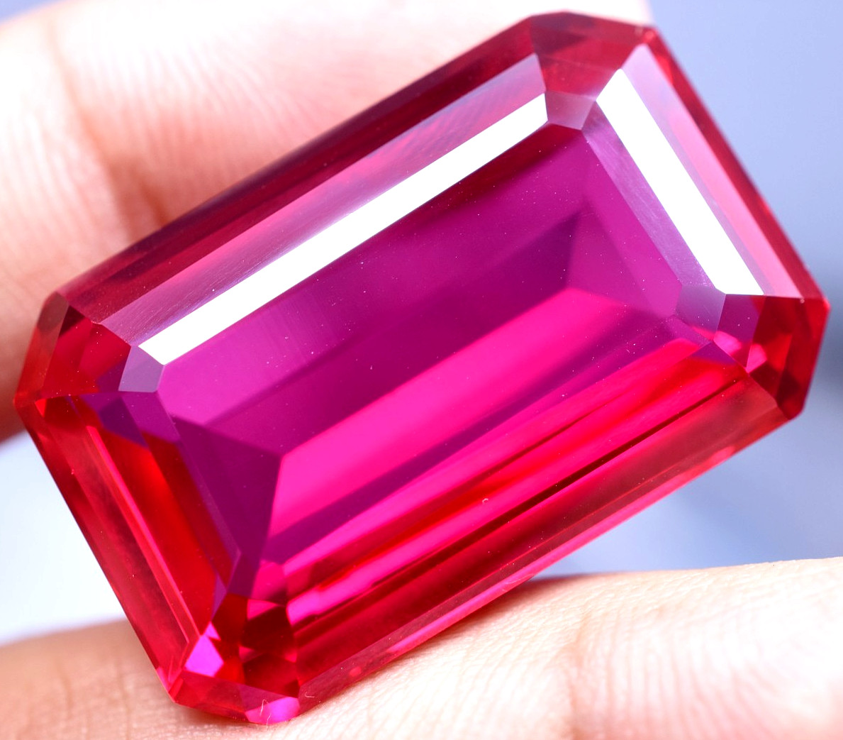 Extremely Rare & Natural 85.32 Ct SUNRISE RUBY GGL Certified Loose Gemstone