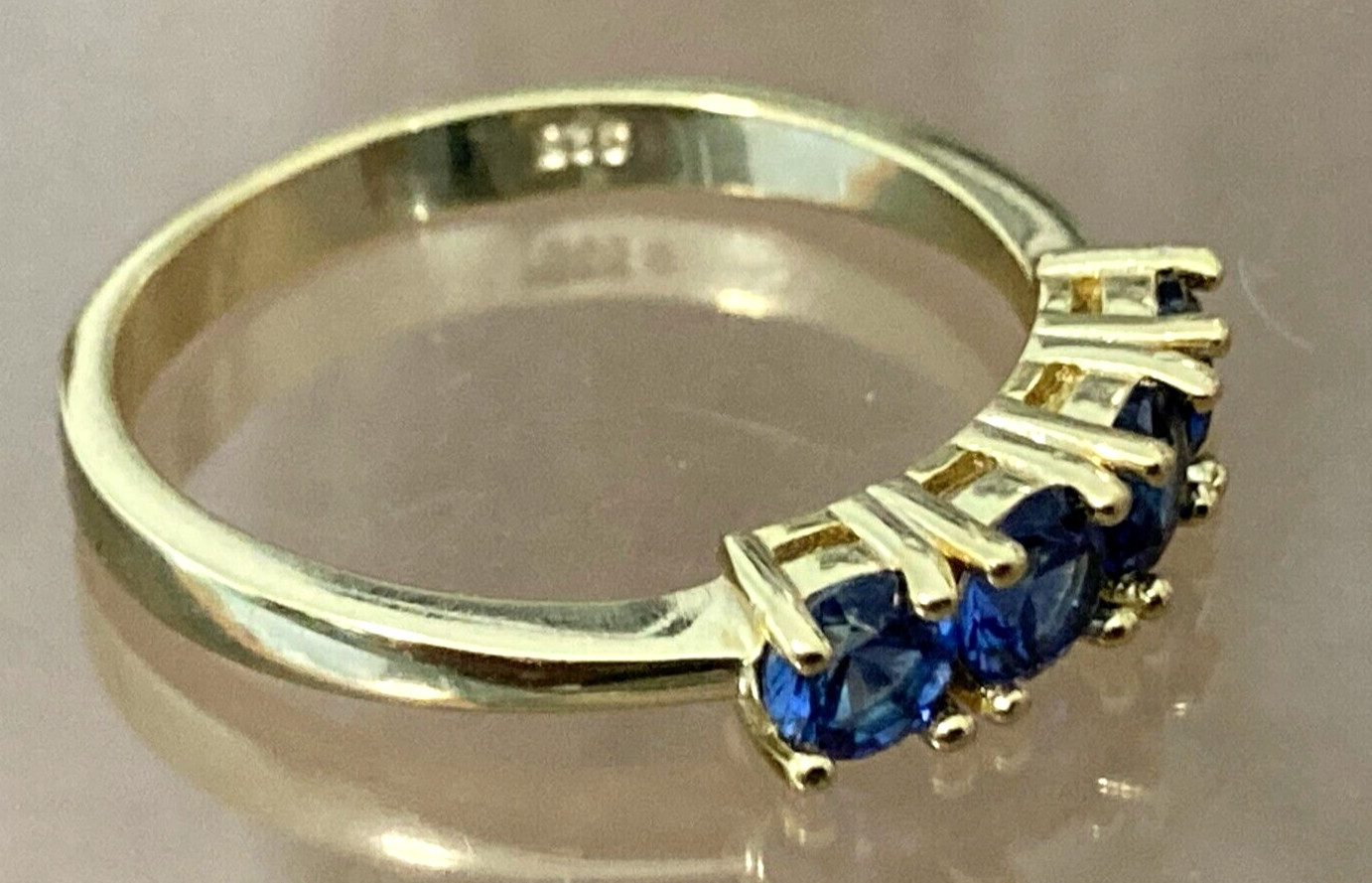Sapphire & Ruby Rings 14k Gold or Rhodium Finish 4x4mm Stones Sizes 6-10 US