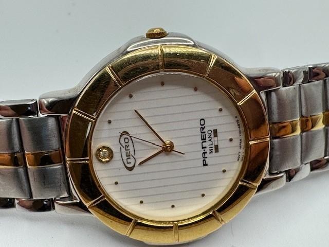 Ladies Nero Pa-Nero Milano Two Tone Quartz Watch New Battery