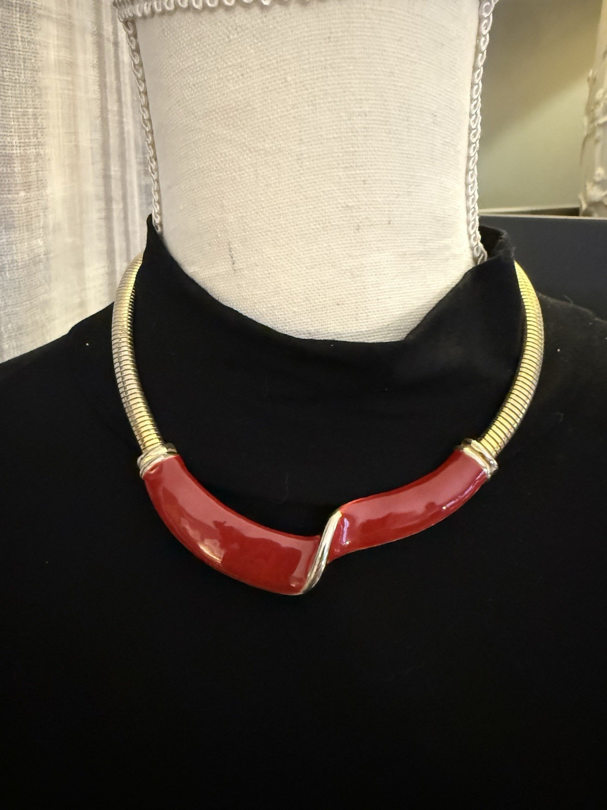 Vintage 1980s/ 90s Red Gold Black Enamel-Lucite -Plus Acrylic & Wood Mixed Lot