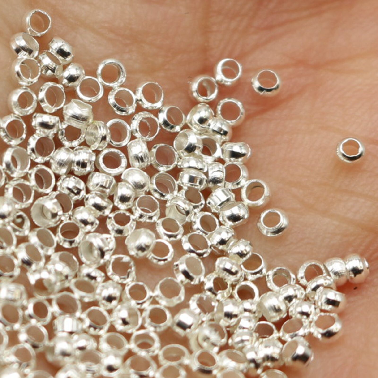2000pcs Brass Round 2.5mm Cord Crimp End Beads DIY Jewelry Free Shipping