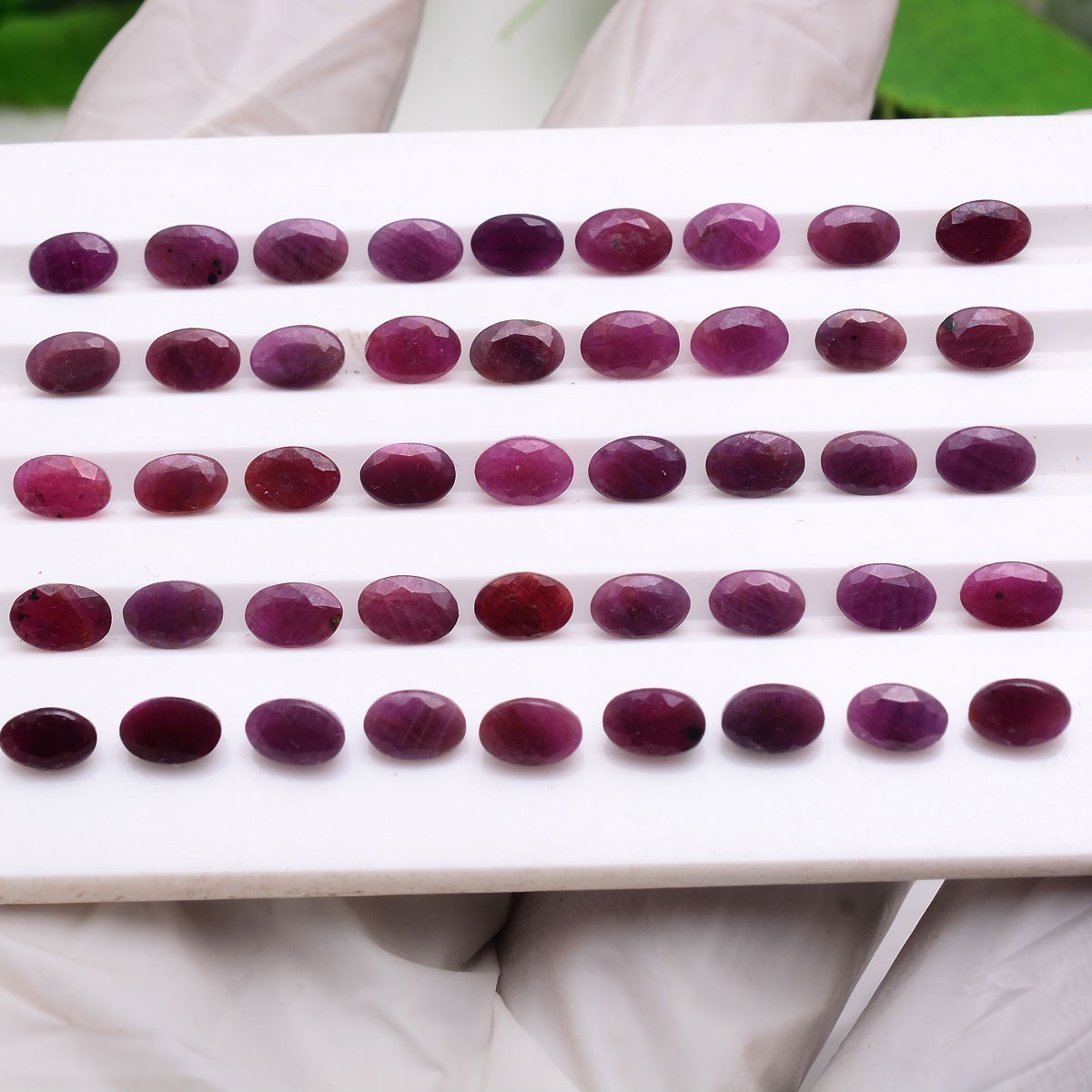 22 Pcs Natural African Ruby Untreated 6mmx4mm Oval Cut Stunning Loose Gemstones