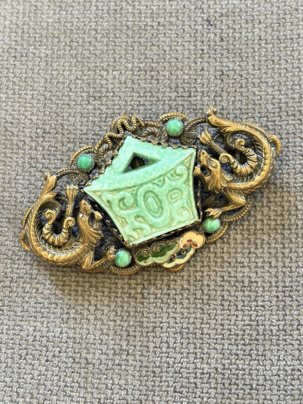 Rare Max Neiger dragon bracelet brooch set