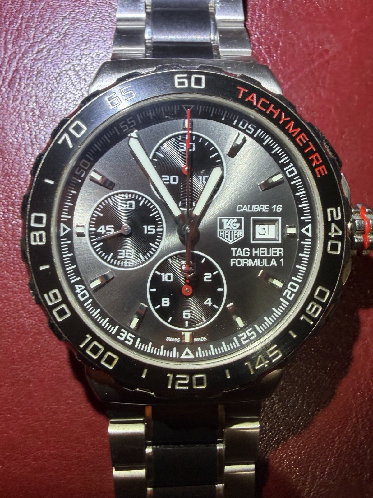 TAG Heuer Formula 1 Calibre-16 44mm Automatic Chrono Tachymeter Black Dial 200m