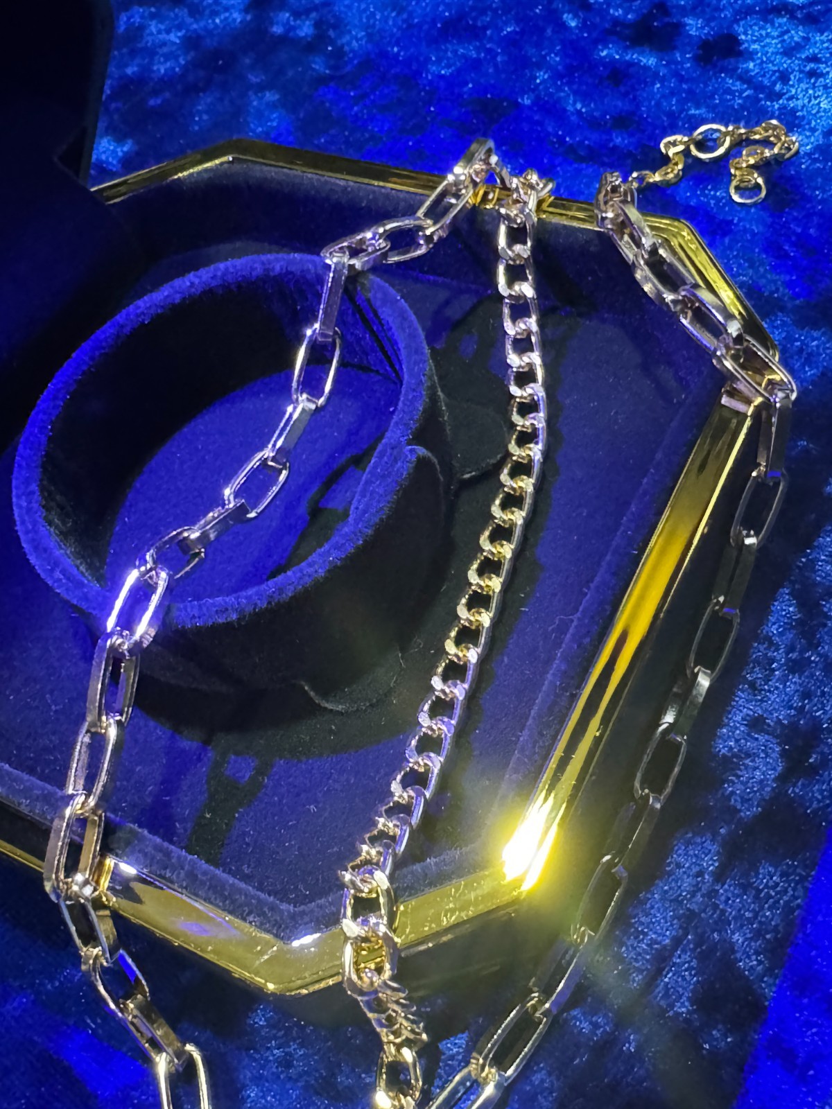 Cross Cable & Paperclip Chain Tennis Bracelet 8″ + 2″ Adj Gold Color Plated