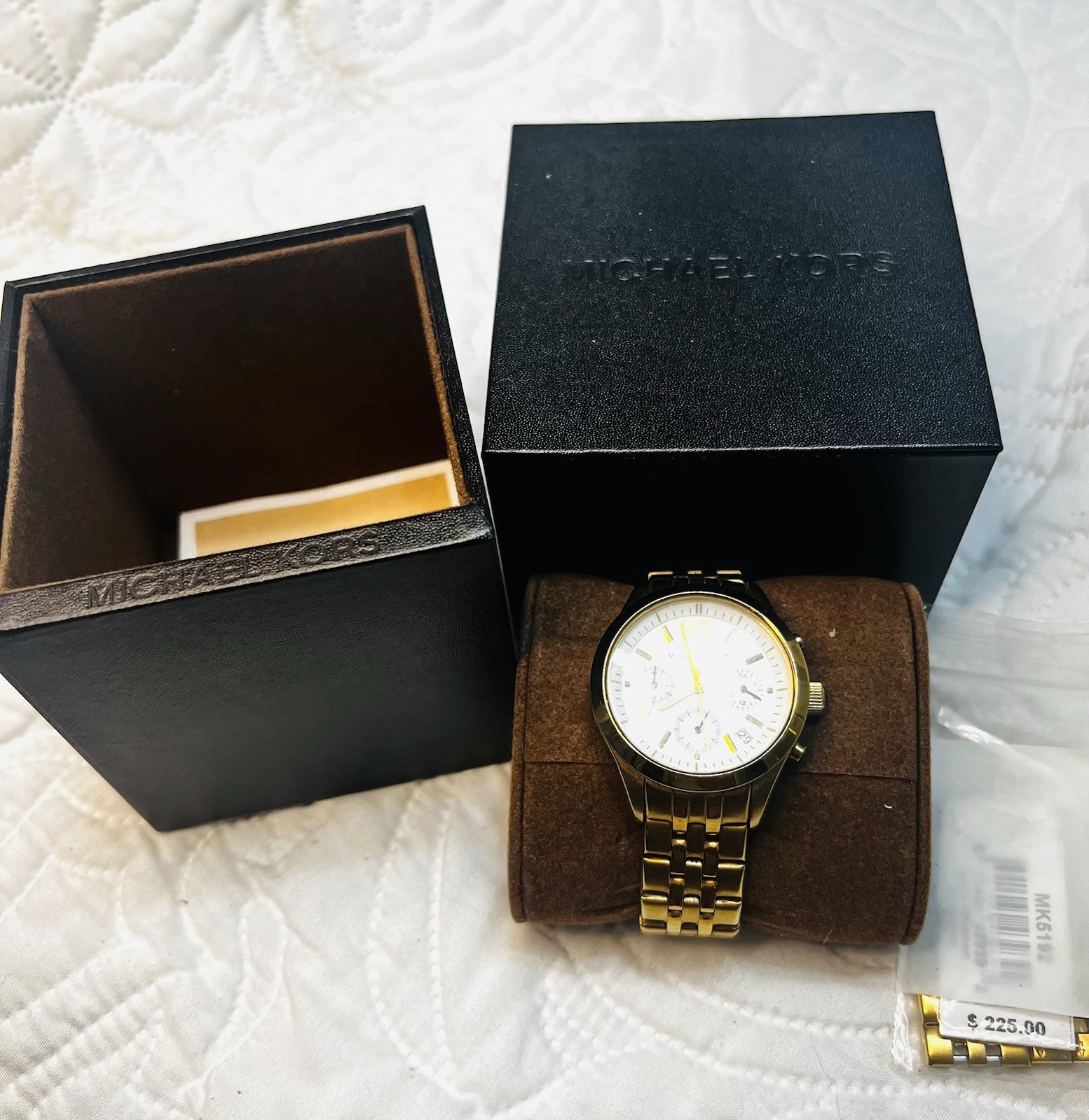 Michael Kors Womens Chronograph Watch MK5192 Gold Tone Stainless Steel Steel