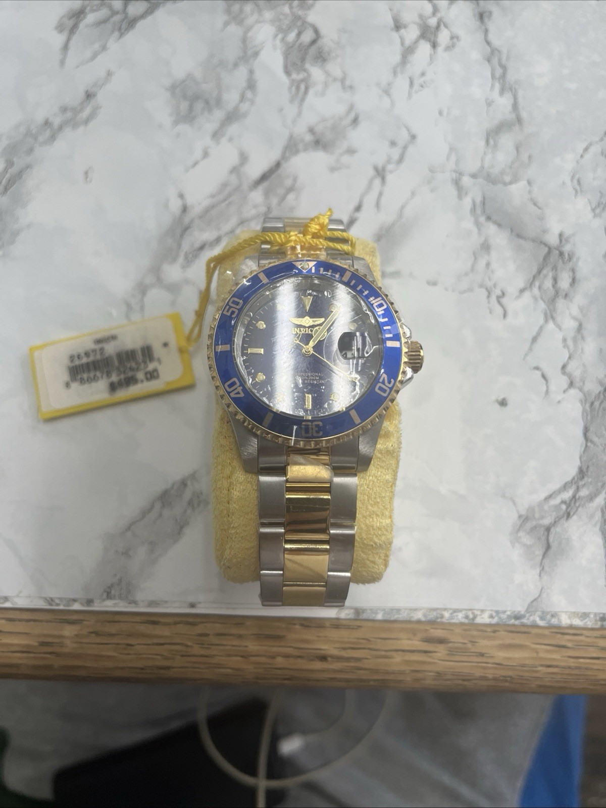 Invicta Pro Diver 26972 Blue Dial Two Tone Stainless Steel Wrist Watch for Men