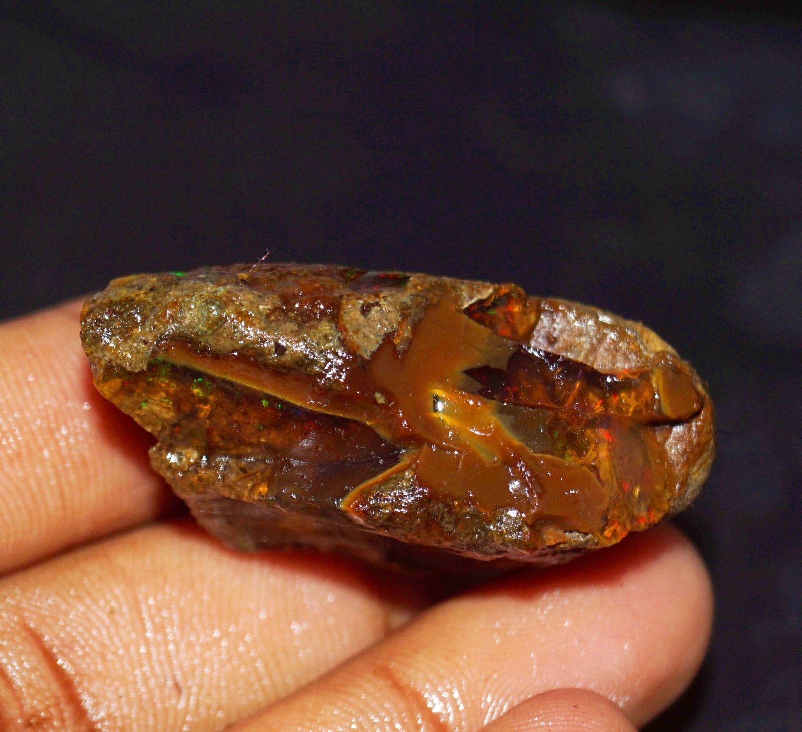 111.90 Ct Certified Natural Ethiopian Black Opal Welo Fire Rough Loose Gemstone