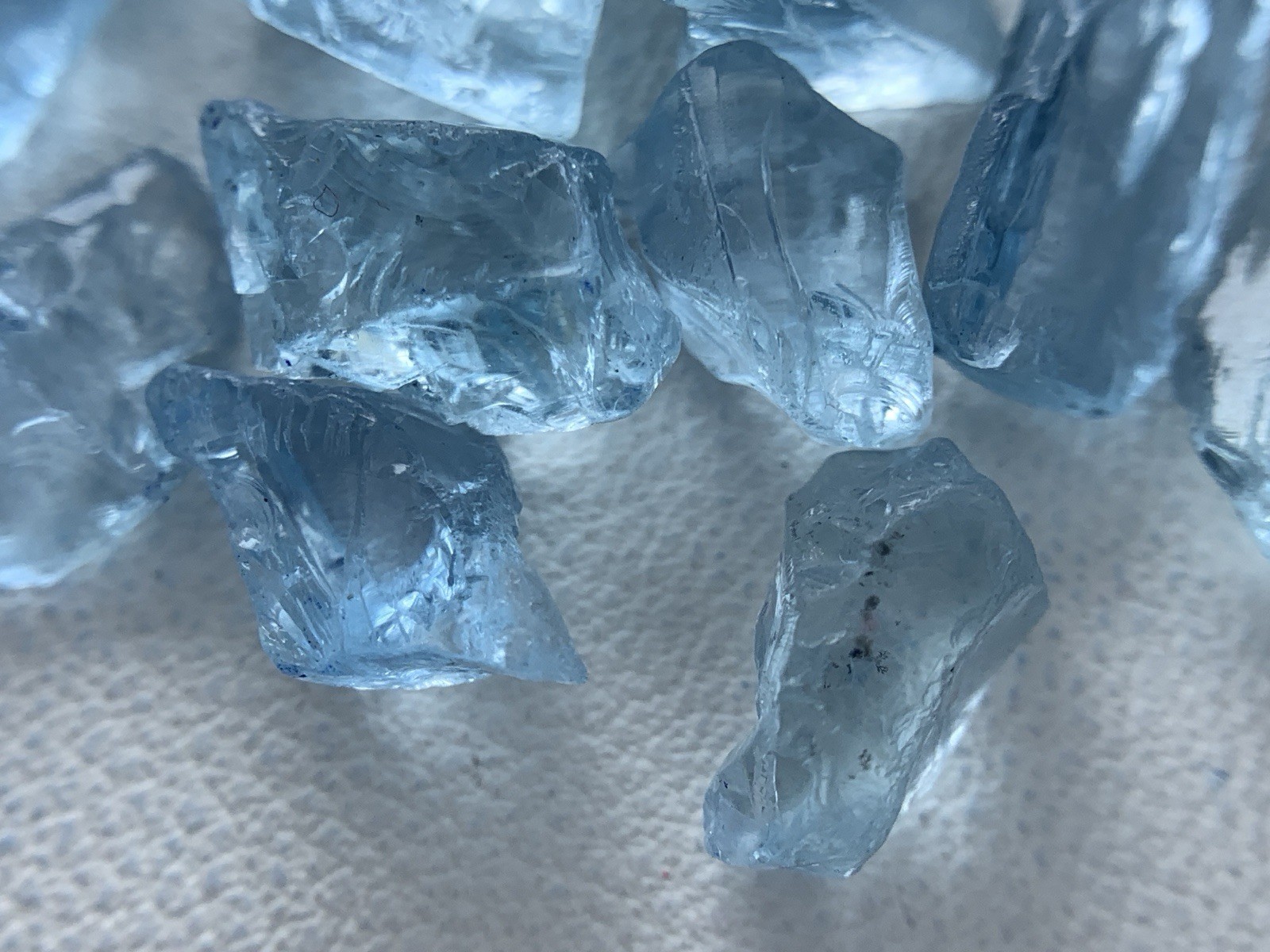 10.90 gram Gorgeous Nice Color Aquamarine lot from Mozambique