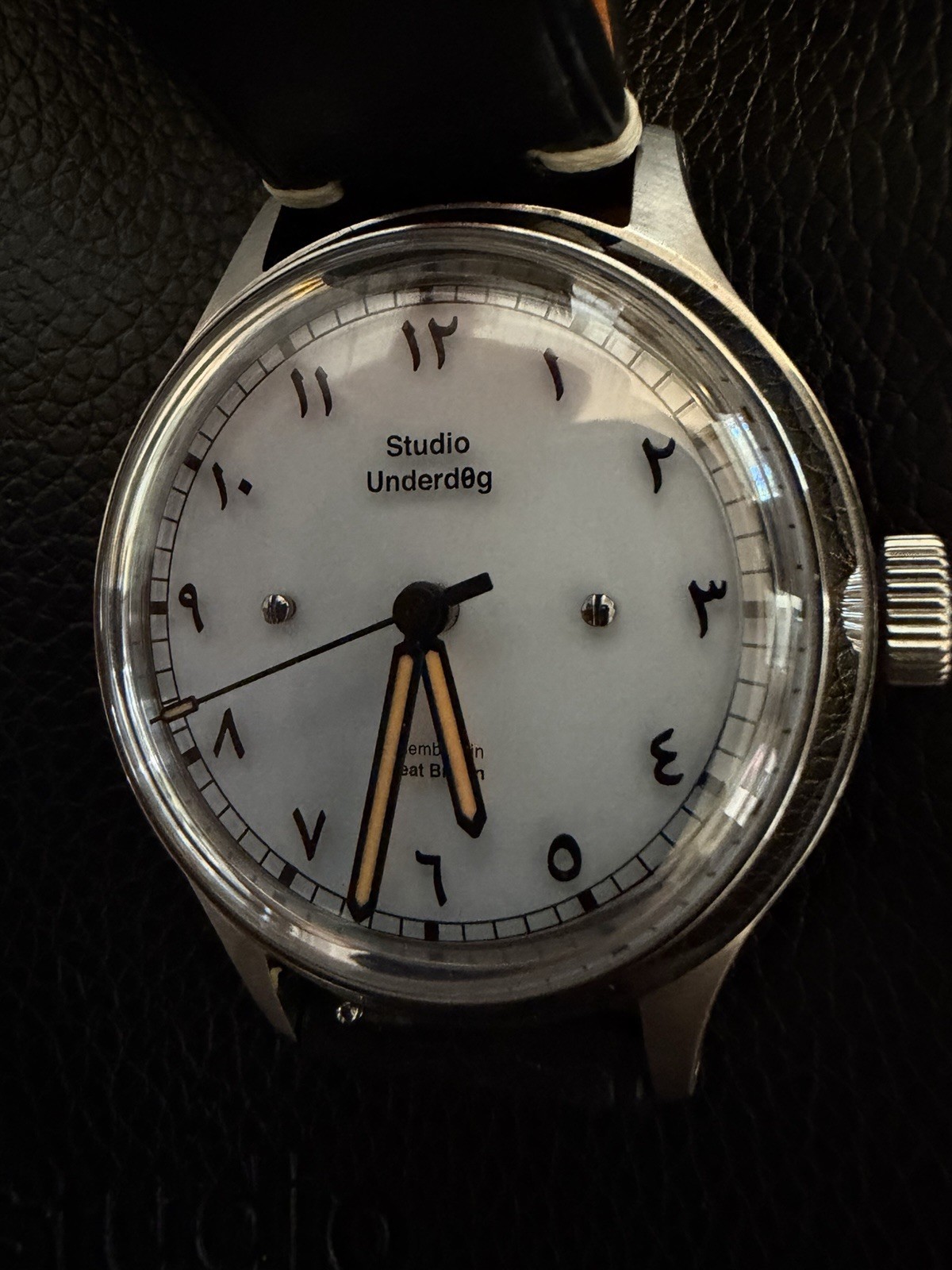Studio Underd0g Field 37mm LIMITED 47/50 Dial Manual Wind Leather Strap 100m Box