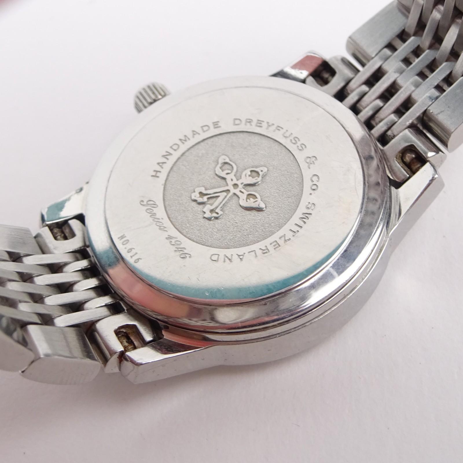 Dreyfuss & Co 1946 Watch Stainless Steel Silver Dial Classic Women’s