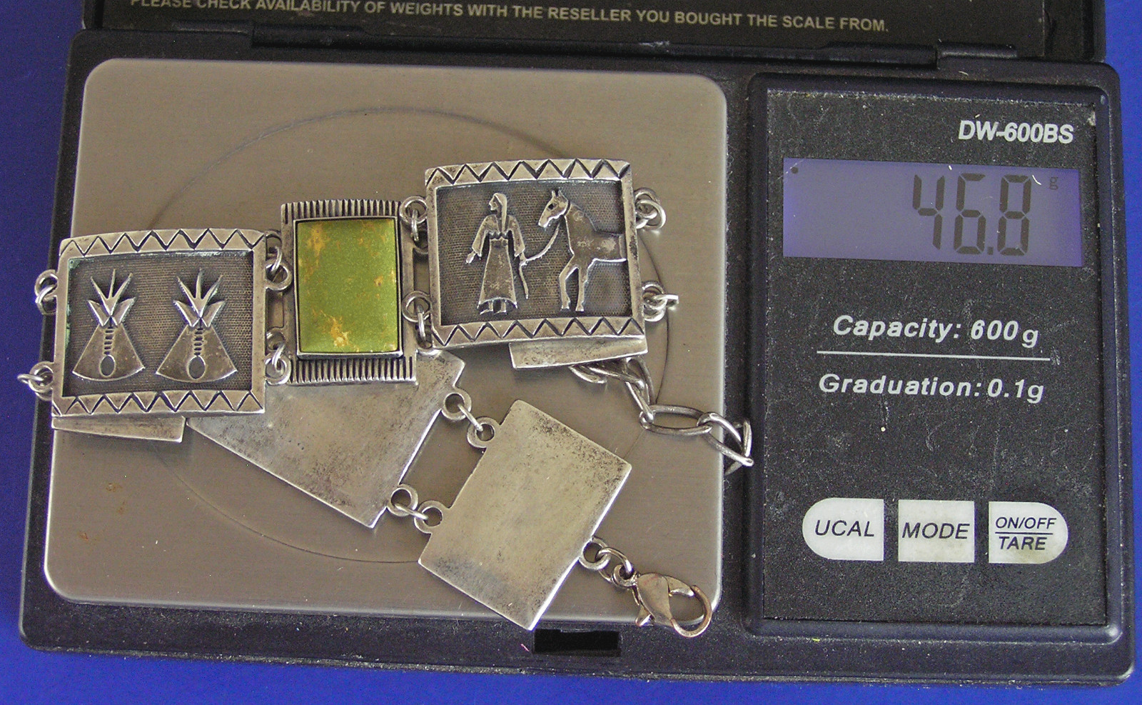 RARE Carolyn Pollack Victoria Adams Sterling Silver Storyteller Panel Bracelet