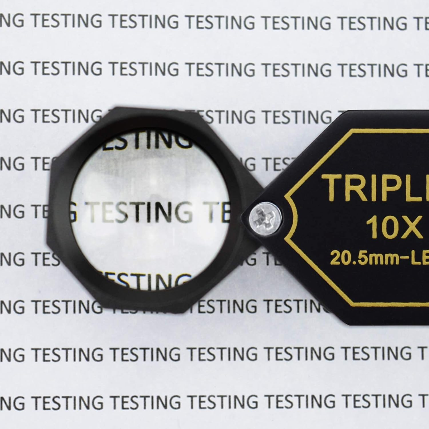 10X Magnifier Jewelry Loupe 20.5Mm Triplet Lens Optical Glass Pocket Gem