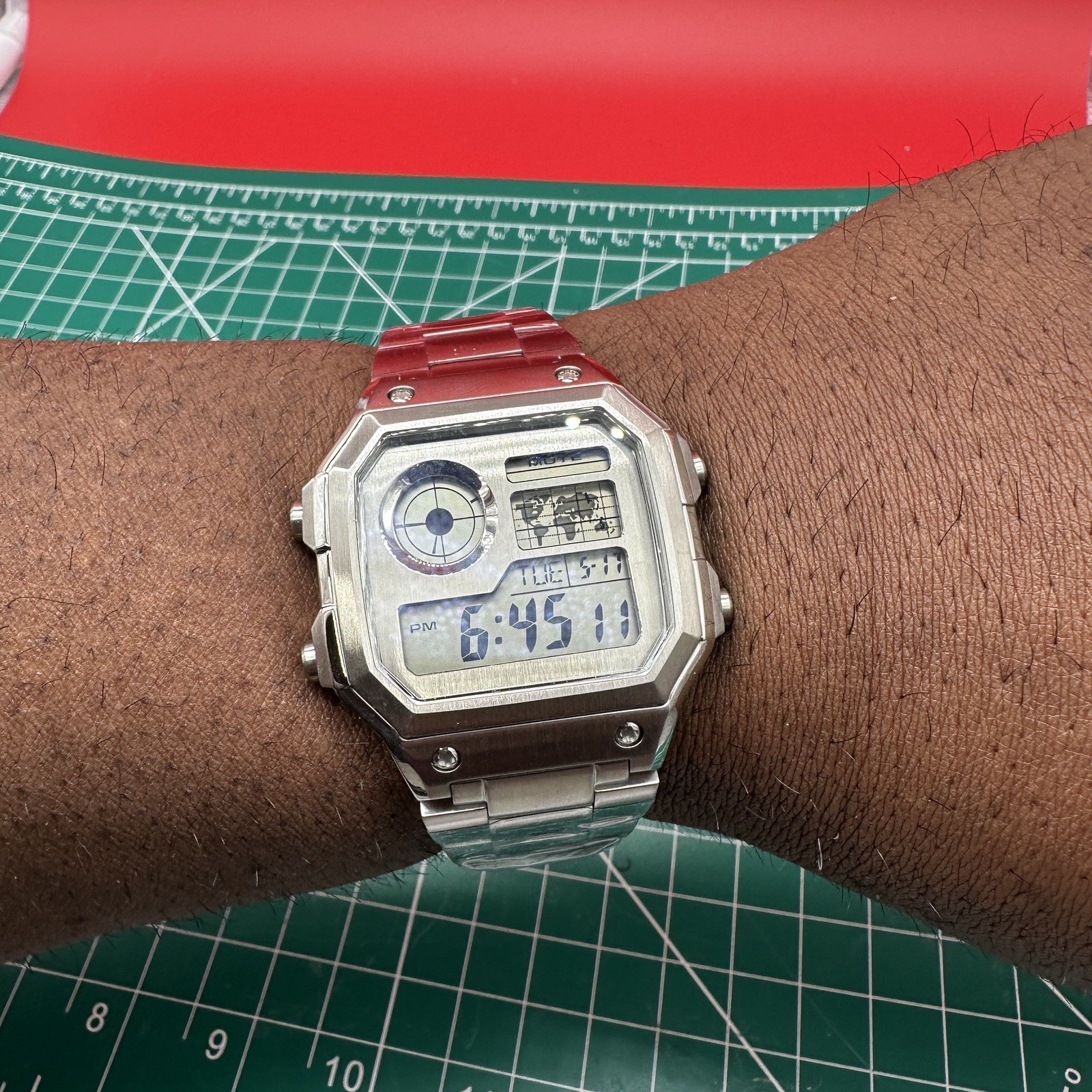 Custom Casio Royale | World Time | Stealth Metal Case Mod | AE1200WH | Sapphire