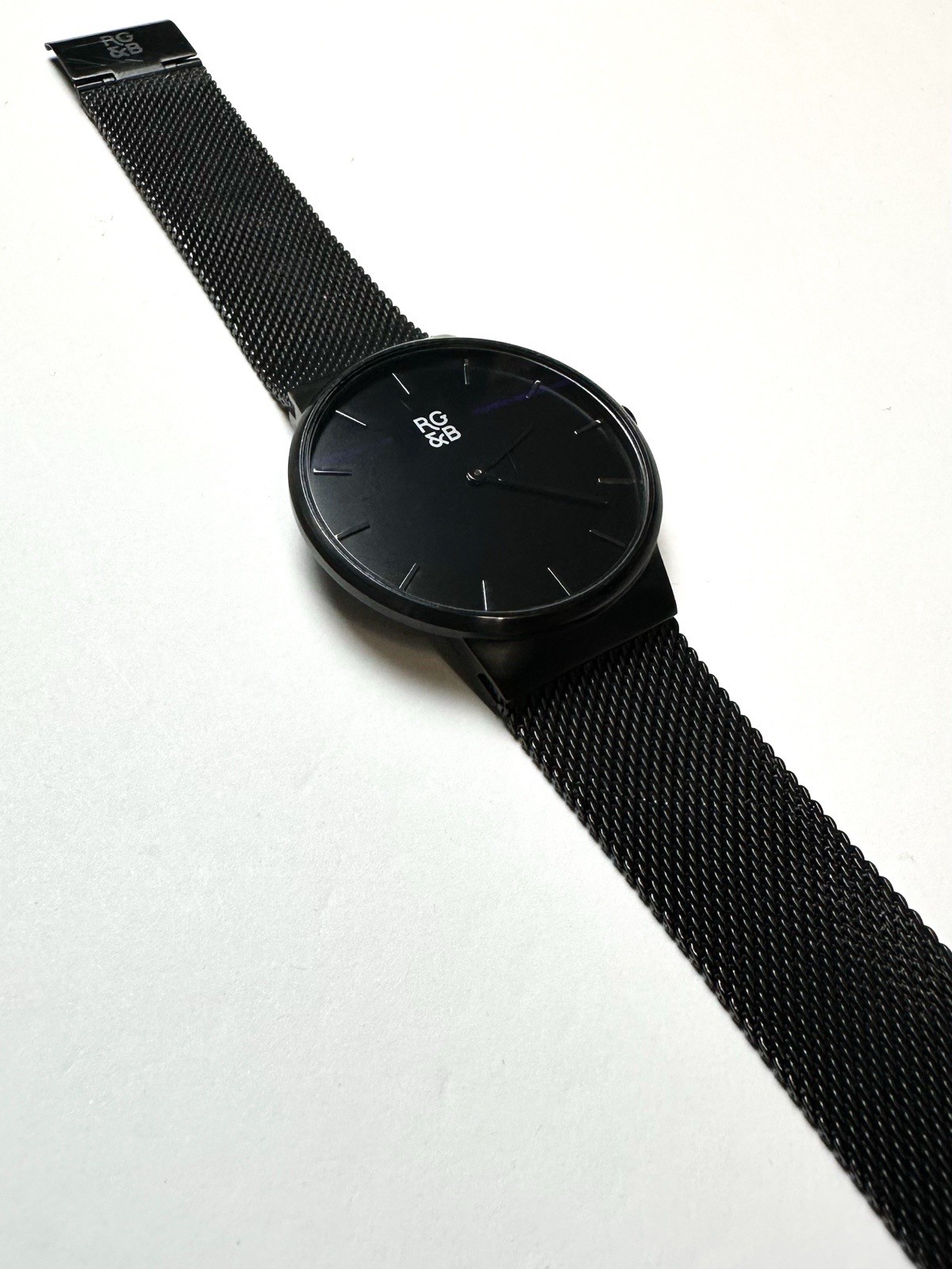 RG&B Black Metal Mesh Watch