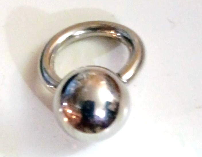 Screw Ball Guiche Captive Bead Ring Reverse Prince Albert Public Hafada Sexy