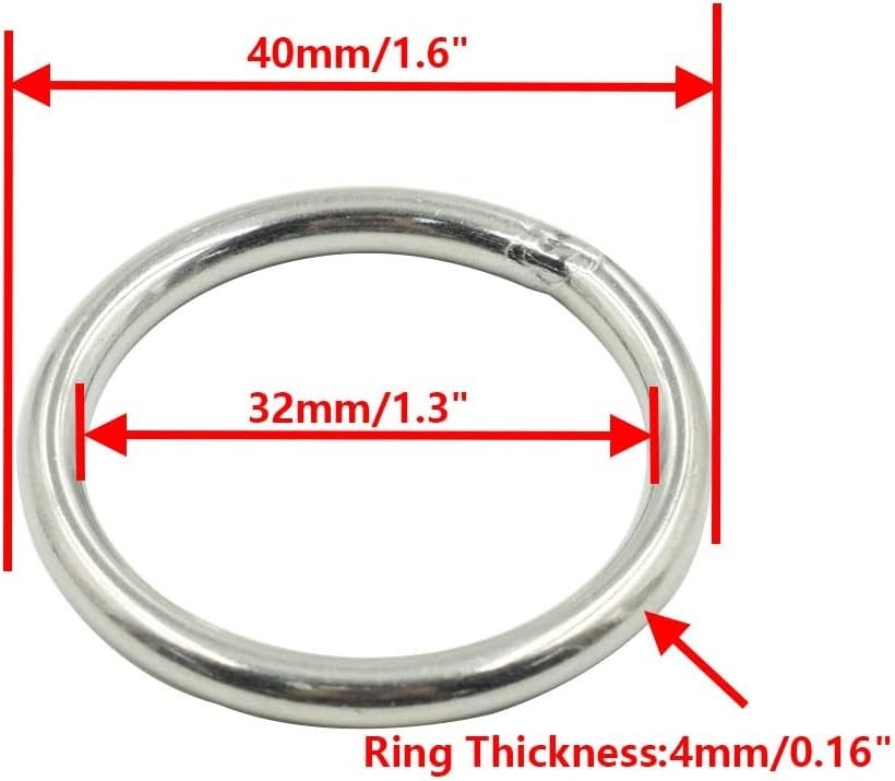 Durable Stainless Steel O Ring Set of 10 – 40mm Size for All Outdoor Gear Needs