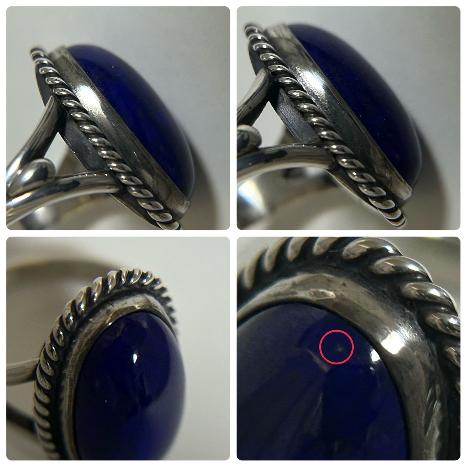 Georg Jensen 17 Vintage Lapis Lazuli Sterling Silver Ring Made in D US Size 6.25