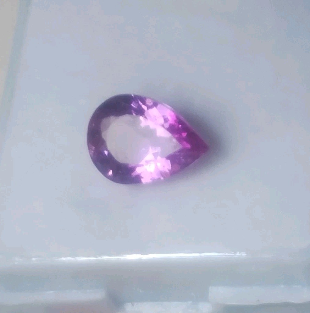 2.35 Ct Boysenberry Sapphire Pear Cut AGSL Certified Loose 9.3×6.3×5.1mm