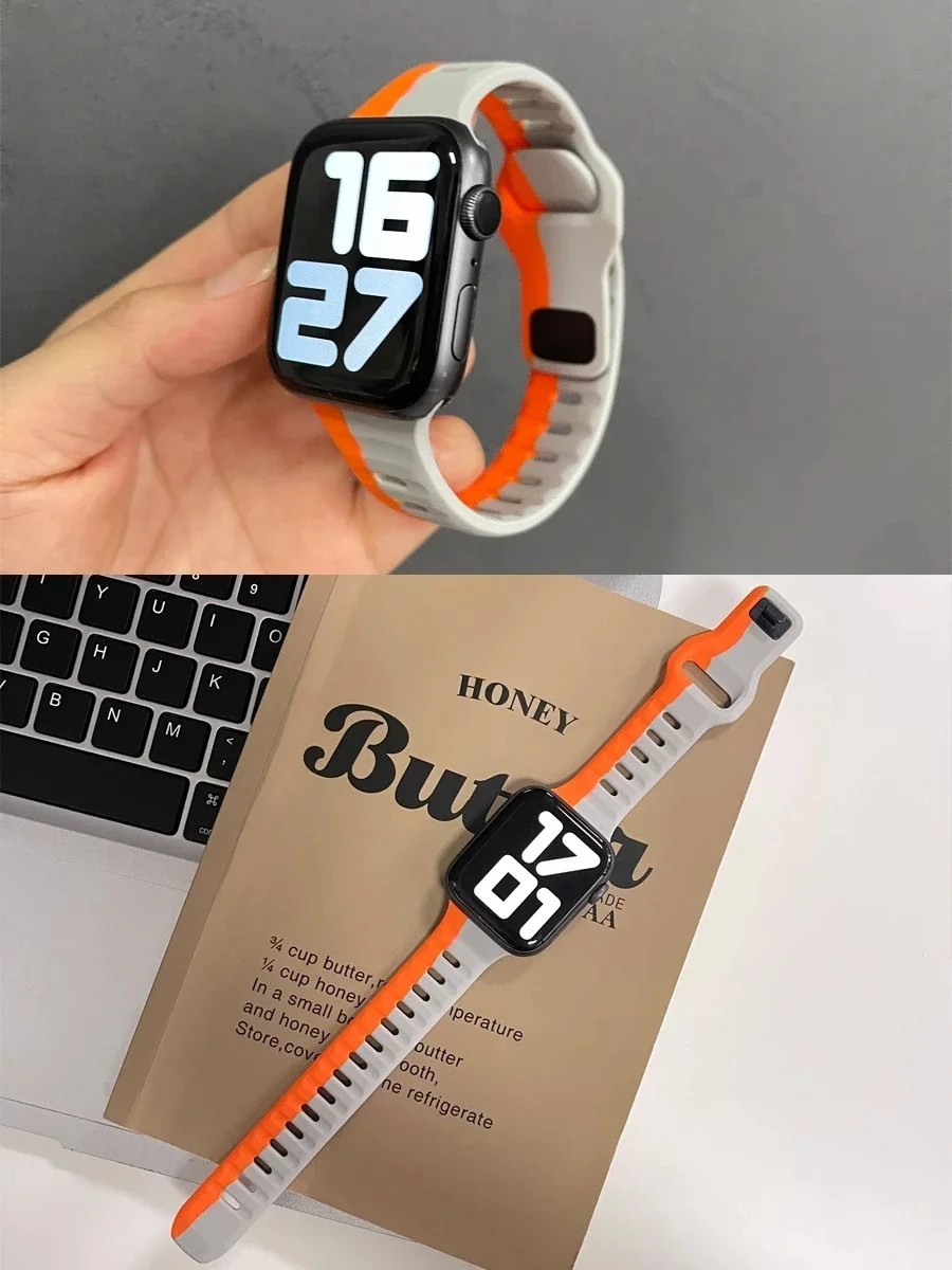 Silicone Sport Strap Band For Apple Watch Series 11 10 Ultra 2 3 9 8 7 SE 5 49mm