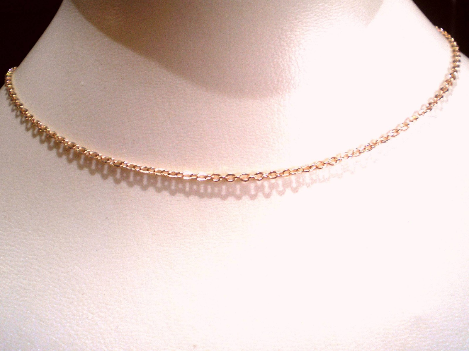 Rose Gold Plated Brass Chain Necklace 18″ Long