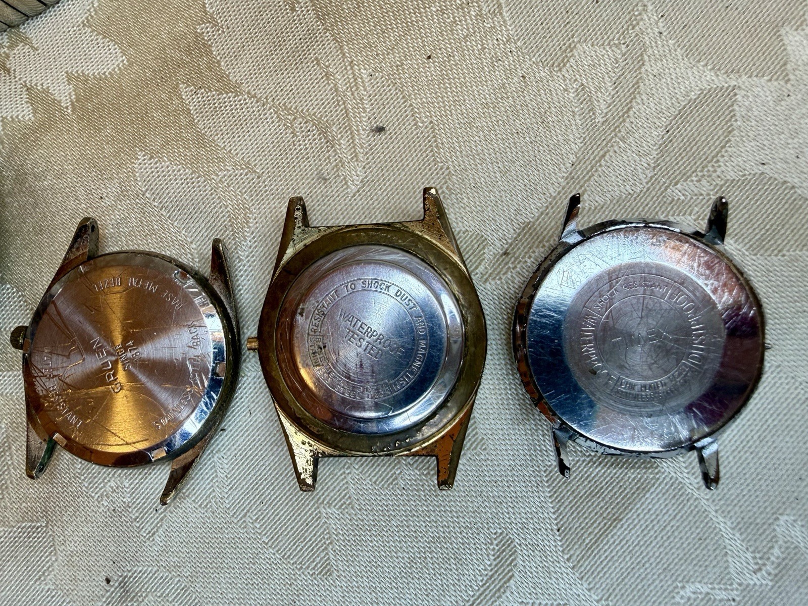 Lot Of 7 Vintage Men’s Watches Gruen Wyler Illnois Westclox Astin Timex