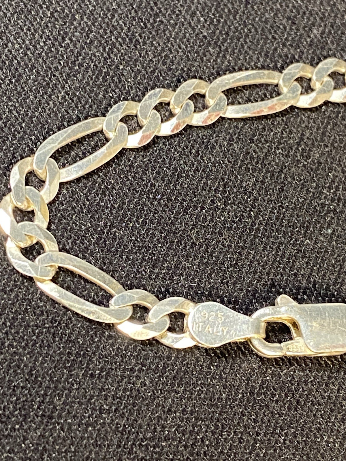 925 Sterling Silver Necklace 22″ – 6mm Italian Figaro Style Men’s FREE SHIPPING!