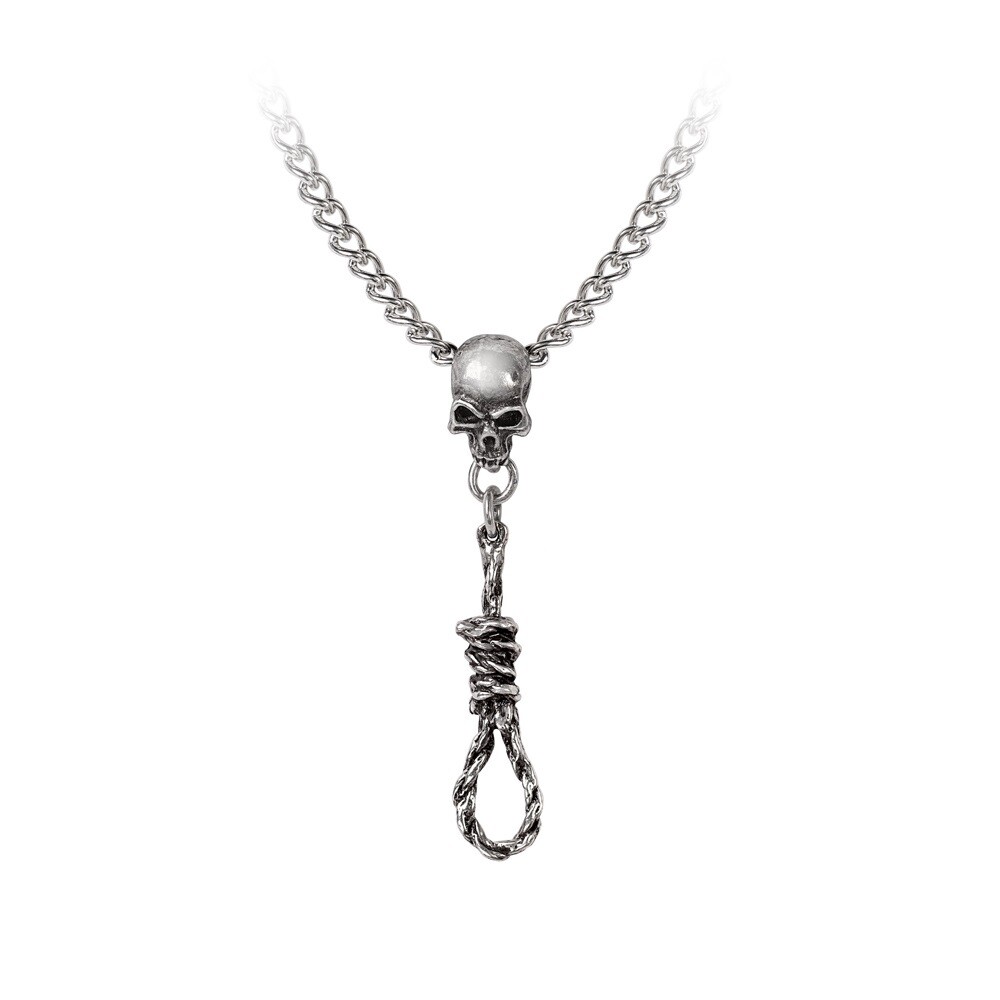 Alchemy Gothic Noose Around Your Neck Pendant Skull Metal Wear Necklace NWT P932