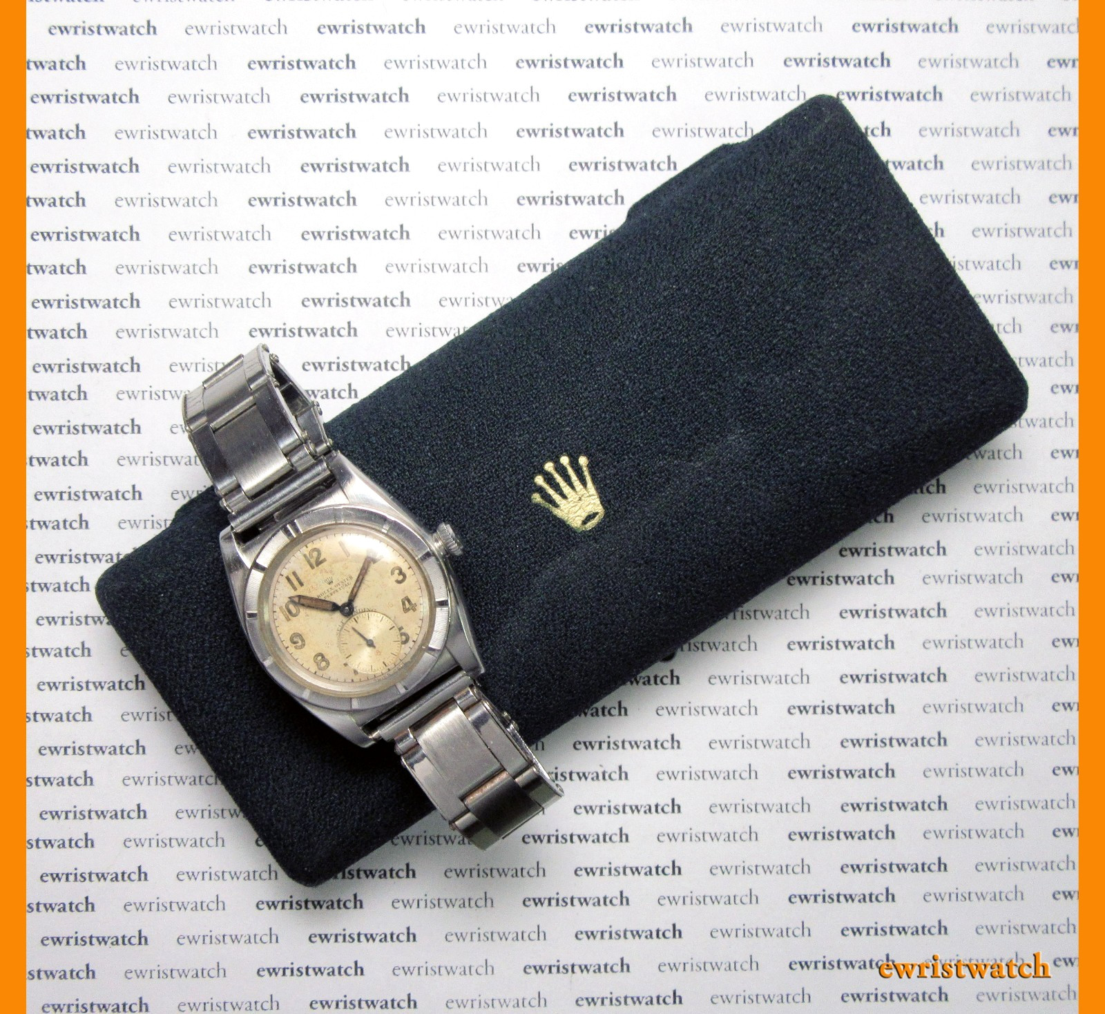 Vintage 40s Rolex Oyster Perpetual Bubbleback Original Military Sub-Seconds Dial