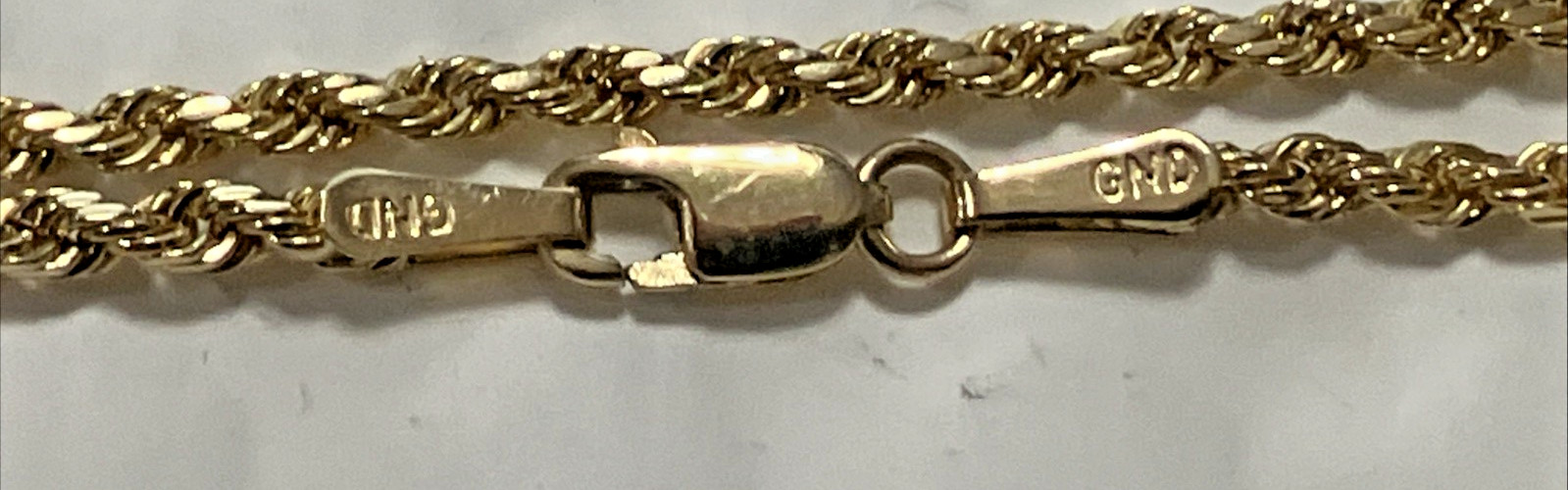 10kt Real Gold Rope Chain 3Grams 2mm 22” GND Brand New with Tag 10K