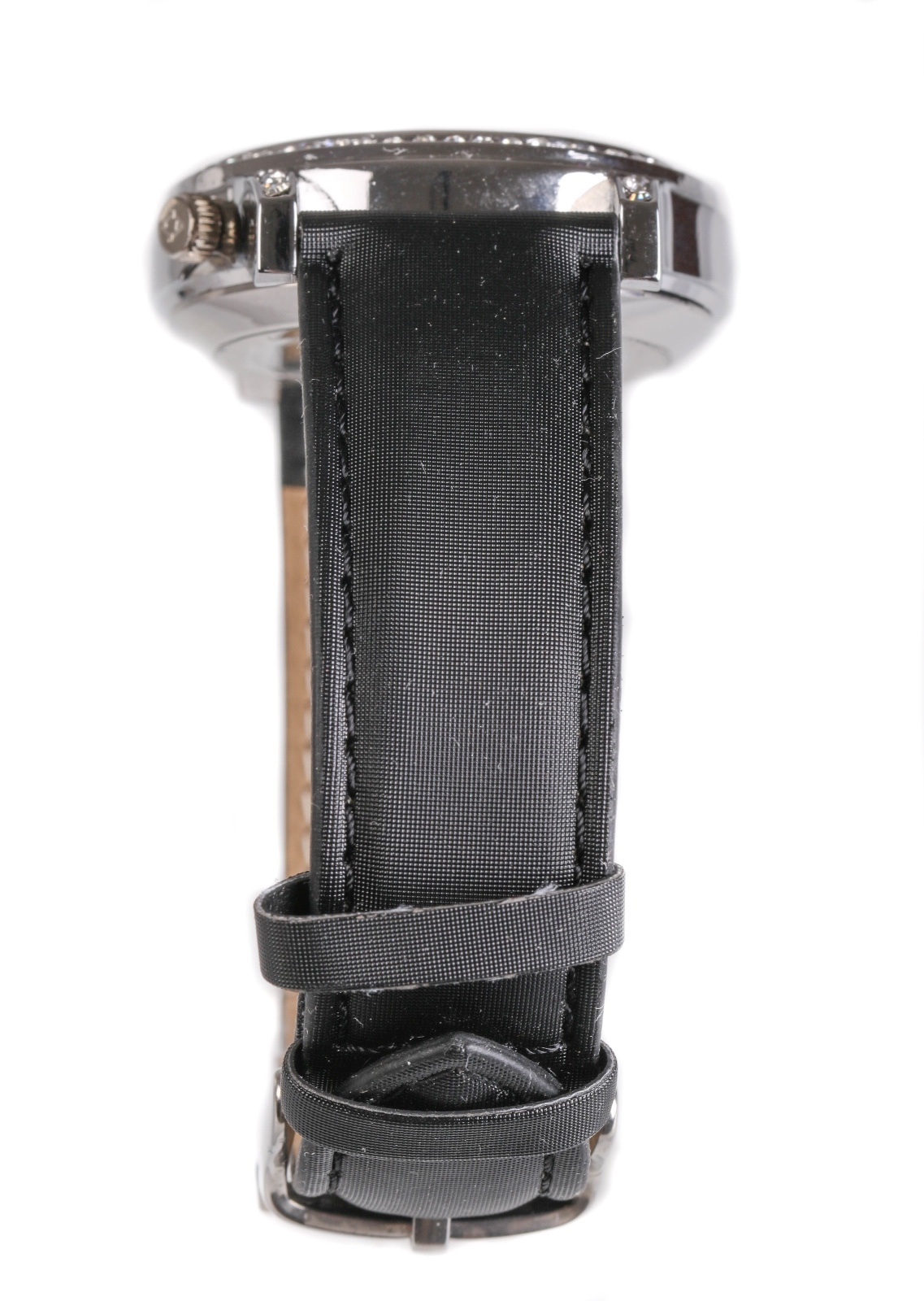 Akribos XXIV Women’s Black Silver Mechanical Diamond Watch 20 mm F1513