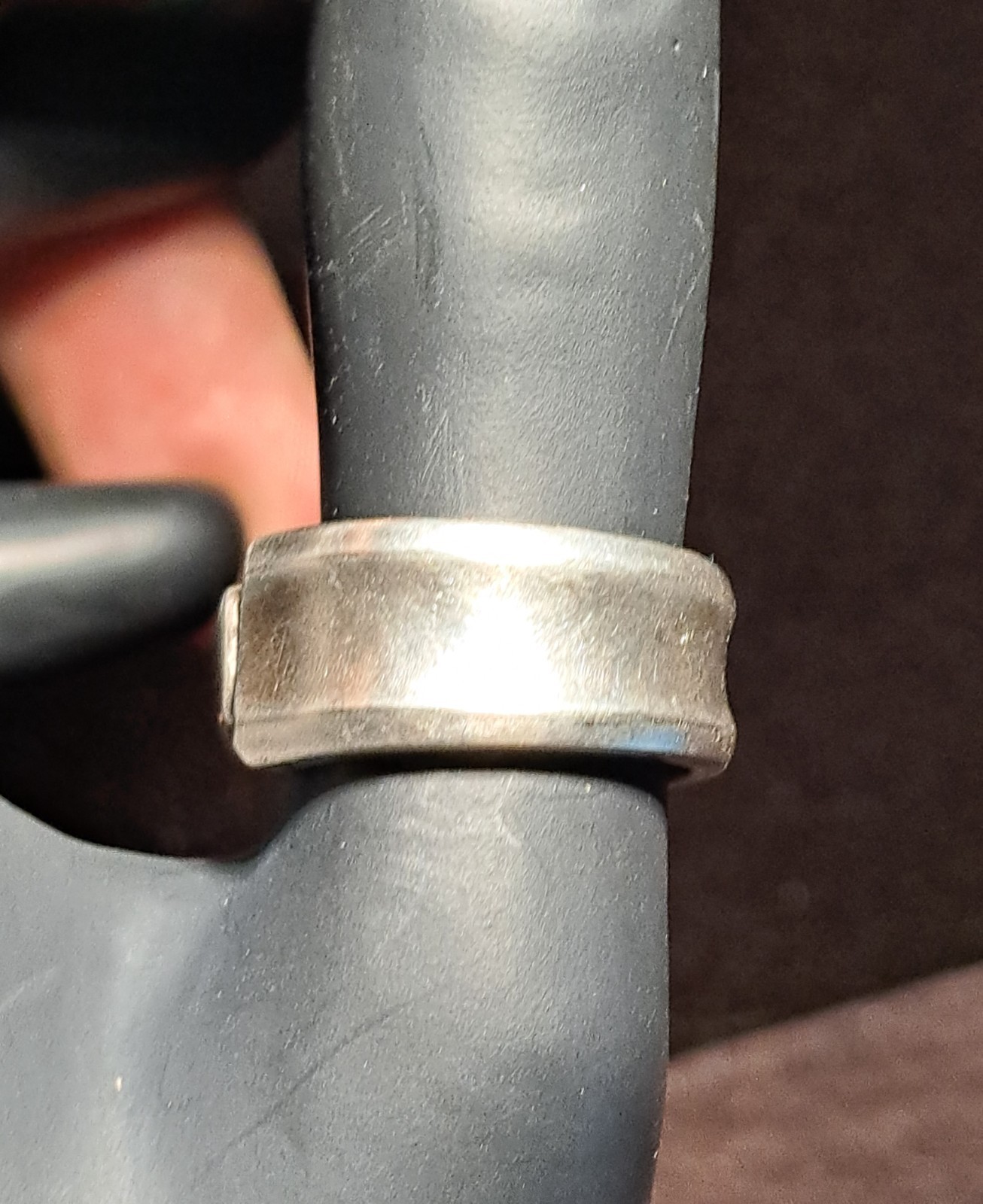 Spoon Ring Handmade bypass Style size 8 Stainless no Pattern
