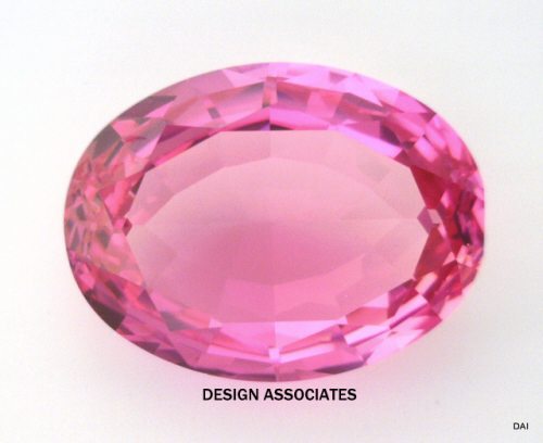 LAB CREATED PINK SAPPHIRE 7X5 OVAL CUT AAA