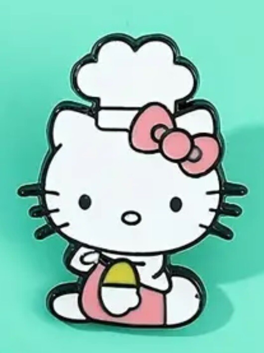 Hello Kitty Chef, Enamel, Alloy, Pin, Brooch.