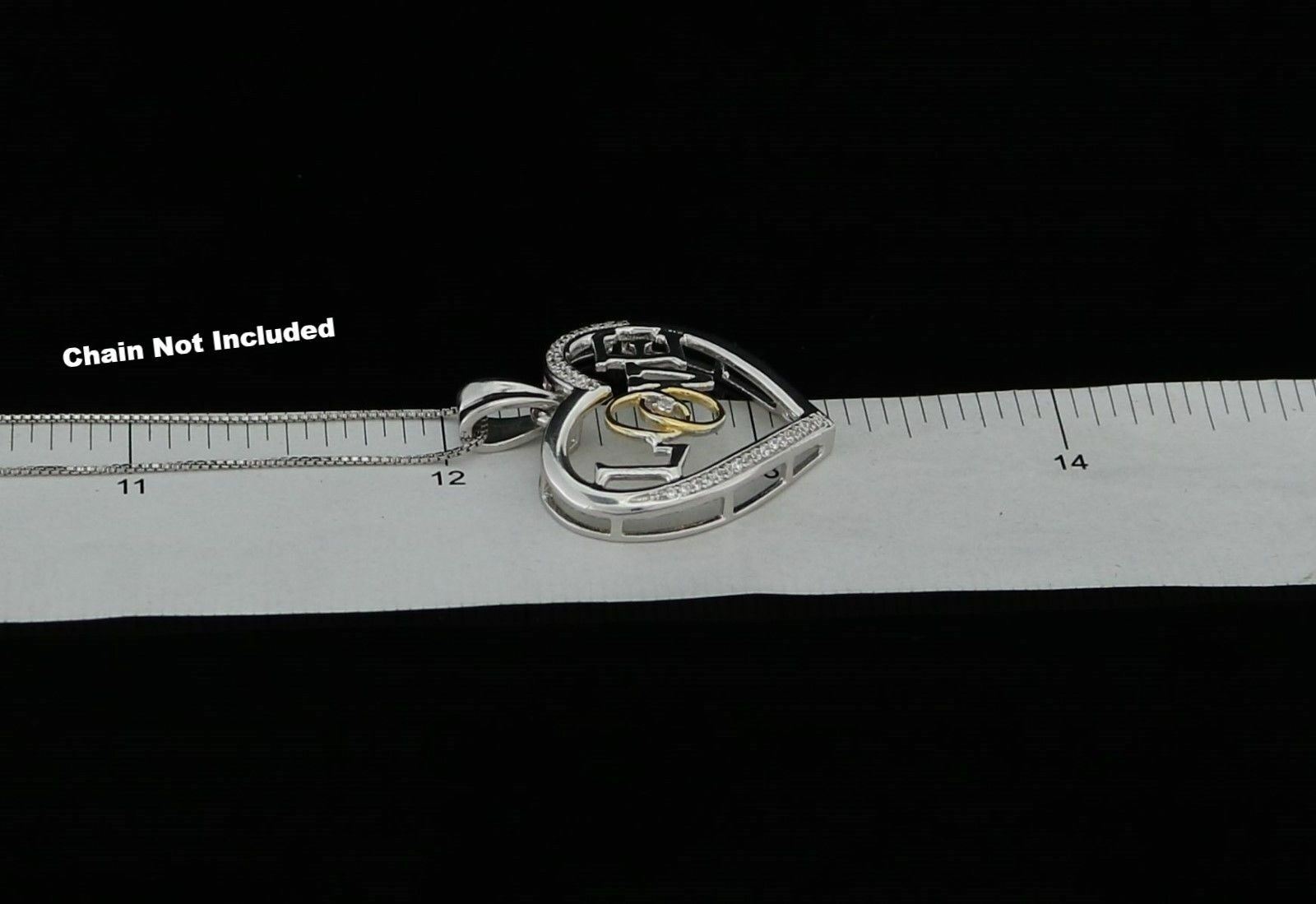 Special 925 White Sterling Silver Heart Pendant with 0.00ct Cubic Zirconia