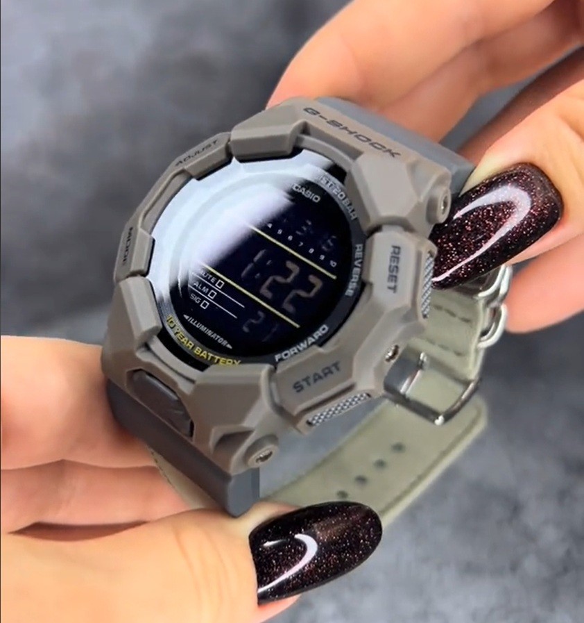 Casio G-Shock GD-010CE-5D Black Digital Beige Cordura Strap Men’s Sport Watch